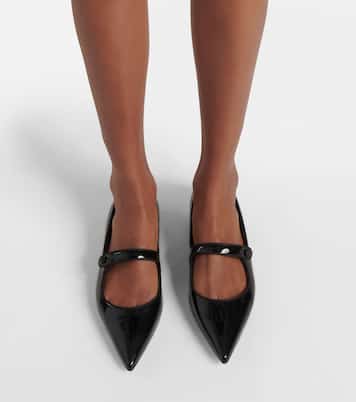 Ballerines Campari en cuir verni | Manolo Blahnik
