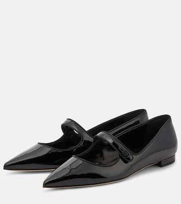 Ballerines Campari en cuir verni | Manolo Blahnik