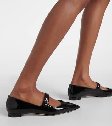 Ballerines Campari en cuir verni | Manolo Blahnik