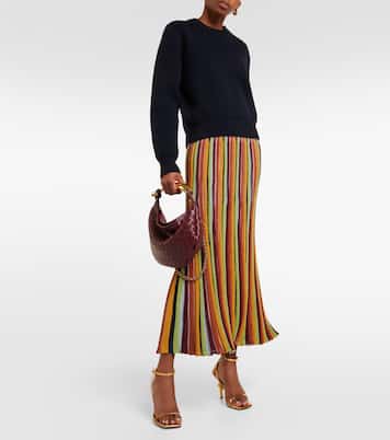 Falda Alight de punto metalizado a rayas | Zimmermann