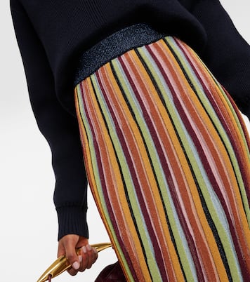 Falda Alight de punto metalizado a rayas | Zimmermann