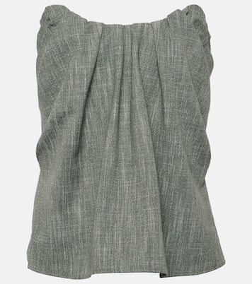 Gathered wool-blend top | CO