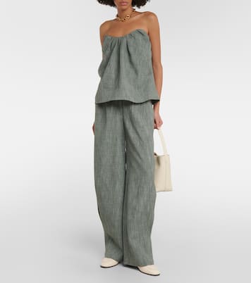 Gathered wool-blend top | CO