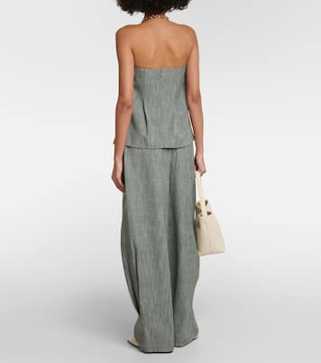 Gathered wool-blend top | CO