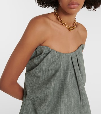 Gathered wool-blend top | CO