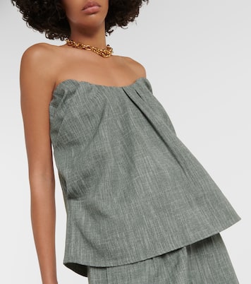 Gathered wool-blend top | CO