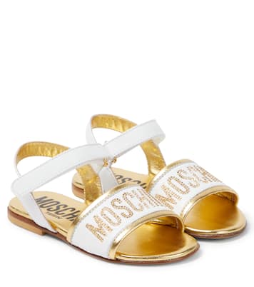 Sandalias de piel con logo | Moschino Kids