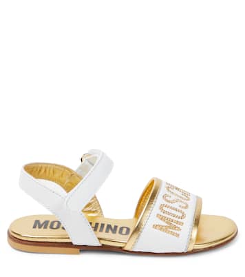 Sandalias de piel con logo | Moschino Kids