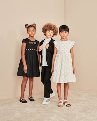 Sandalias de piel con logo | Moschino Kids