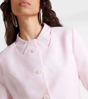 Giacca cropped Trompe L’Oeil in lana vergine  | Coperni