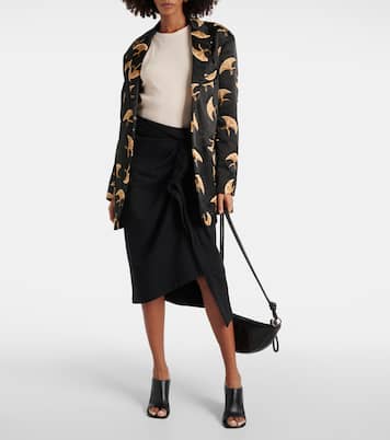 Gathered cotton midi skirt | Dries Van Noten
