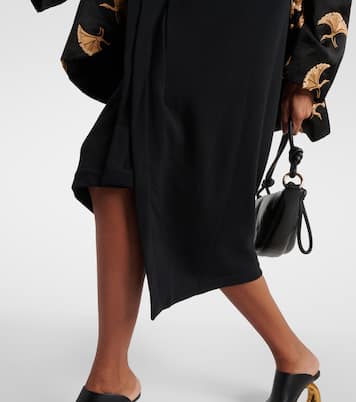 Gathered cotton midi skirt | Dries Van Noten