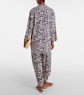 Tunique en soie à fleurs | Loro Piana