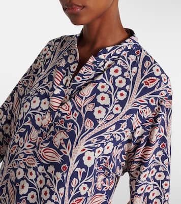 Tunique en soie à fleurs | Loro Piana