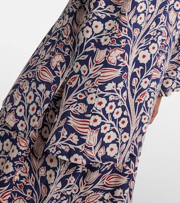 Tunique en soie à fleurs | Loro Piana