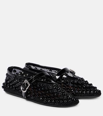 Ballerine Mary Jane in mesh con borchie | Alaïa