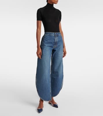 Le Cœur patent leather and PU slingback flats | Alaïa