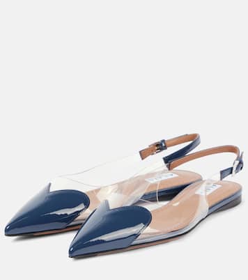 Le Cœur patent leather and PU slingback flats | Alaïa