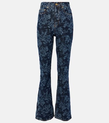 Jeans flared a vita alta con stampa | Ganni