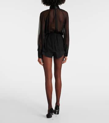 Blusa in chiffon di seta con fiocco | Dolce&Gabbana
