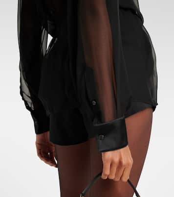 Blusa in chiffon di seta con fiocco | Dolce&Gabbana