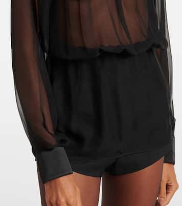 Blusa in chiffon di seta con fiocco | Dolce&Gabbana