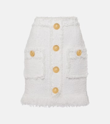 Minifalda de tweed con flecos | Balmain