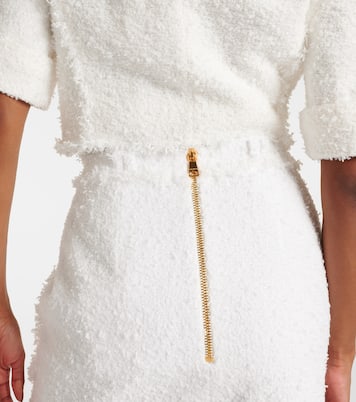Minifalda de tweed con flecos | Balmain