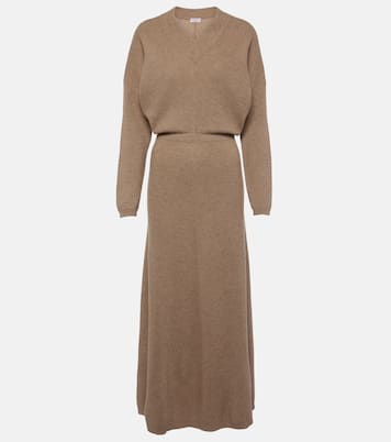 Vestido midi de cachemir | Brunello Cucinelli