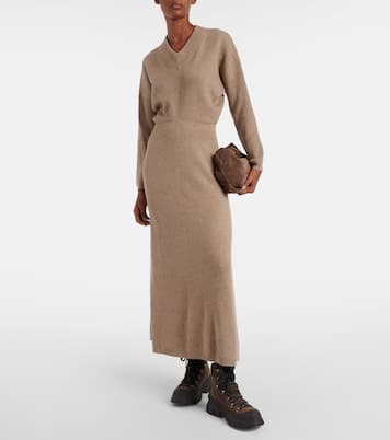 Vestido midi de cachemir | Brunello Cucinelli