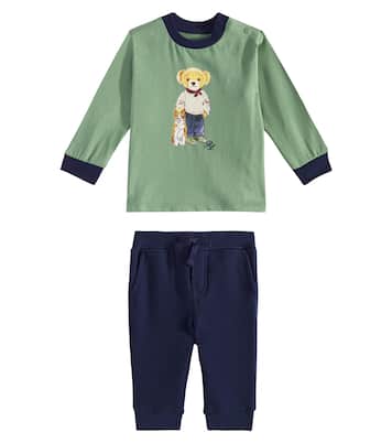 Baby Polo Bear sweatshirt and sweatpants set | Polo Ralph Lauren Kids