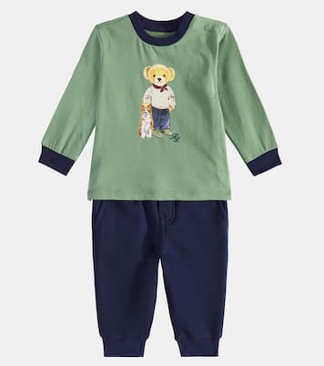 Baby Polo Bear sweatshirt and sweatpants set | Polo Ralph Lauren Kids