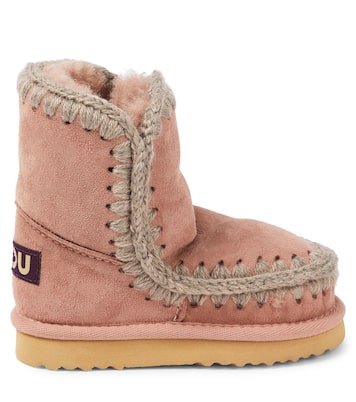 Stivaletti in suede con shearling | Mou Kids
