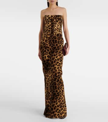 Ambra leopard-print cotton corset gown | The New Arrivals Ilkyaz Ozel