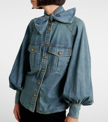 Chemise Illustration Raglan en jean | Zimmermann