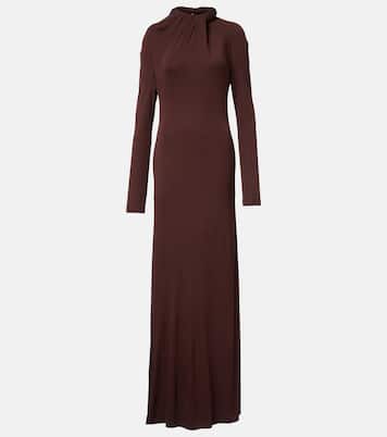 Abito lungo in crêpe di jersey | McQueen