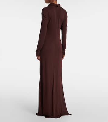 Abito lungo in crêpe di jersey | McQueen
