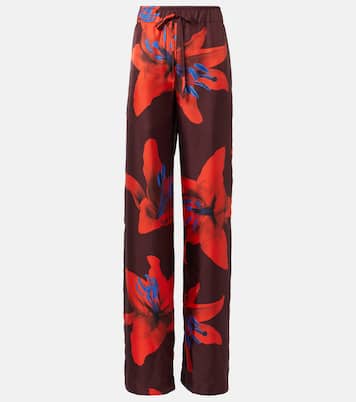 Pantaloni a gamba larga in seta  | McQueen