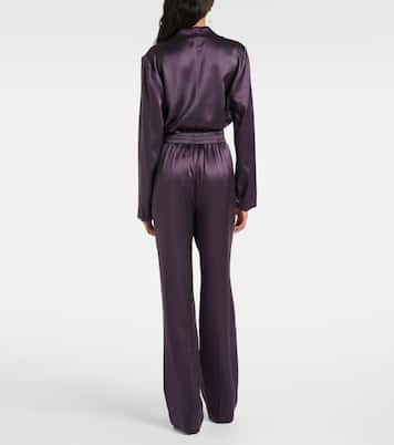 Pantaloni a gamba larga Tova in raso | Joseph