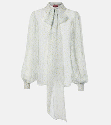 Blouse en soie à fleurs | Gucci