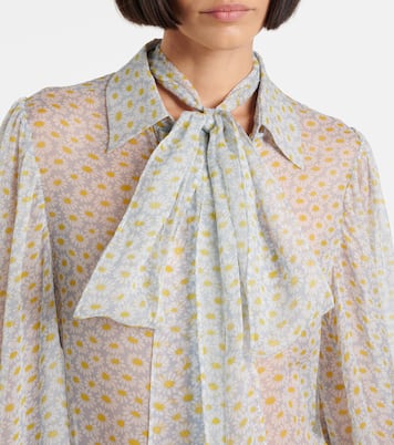 Blouse en soie à fleurs | Gucci