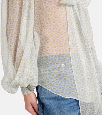 Blouse en soie à fleurs | Gucci