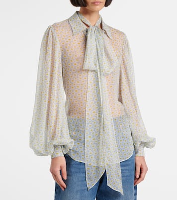 Blouse en soie à fleurs | Gucci
