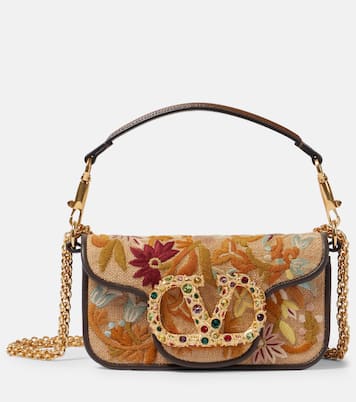 Borsa a spalla Locò Small con ricamo | Valentino Garavani