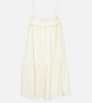 Lace-trimmed silk minidress | Chloé