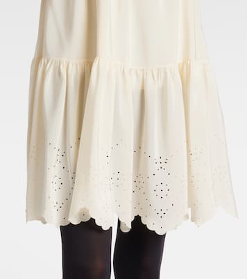 Lace-trimmed silk minidress | Chloé