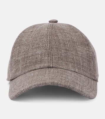 Caspian silk, linen, and wool baseball cap | The Row