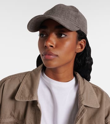 Caspian silk, linen, and wool baseball cap | The Row
