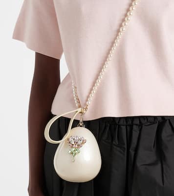 Clutch Egg Micro mit Kristallen und Zierperlen | Simone Rocha
