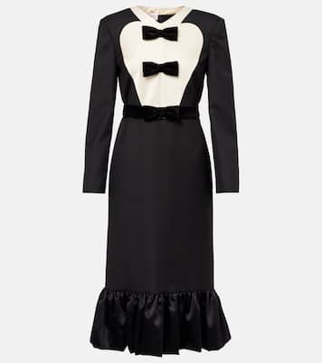 Robe midi en laine vierge à nœuds | Valentino